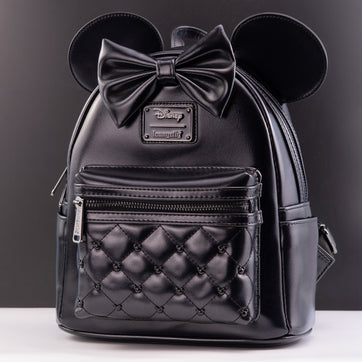 Loungefly x Disney Minnie Mouse Midnight Black Quilted Mini Backpack