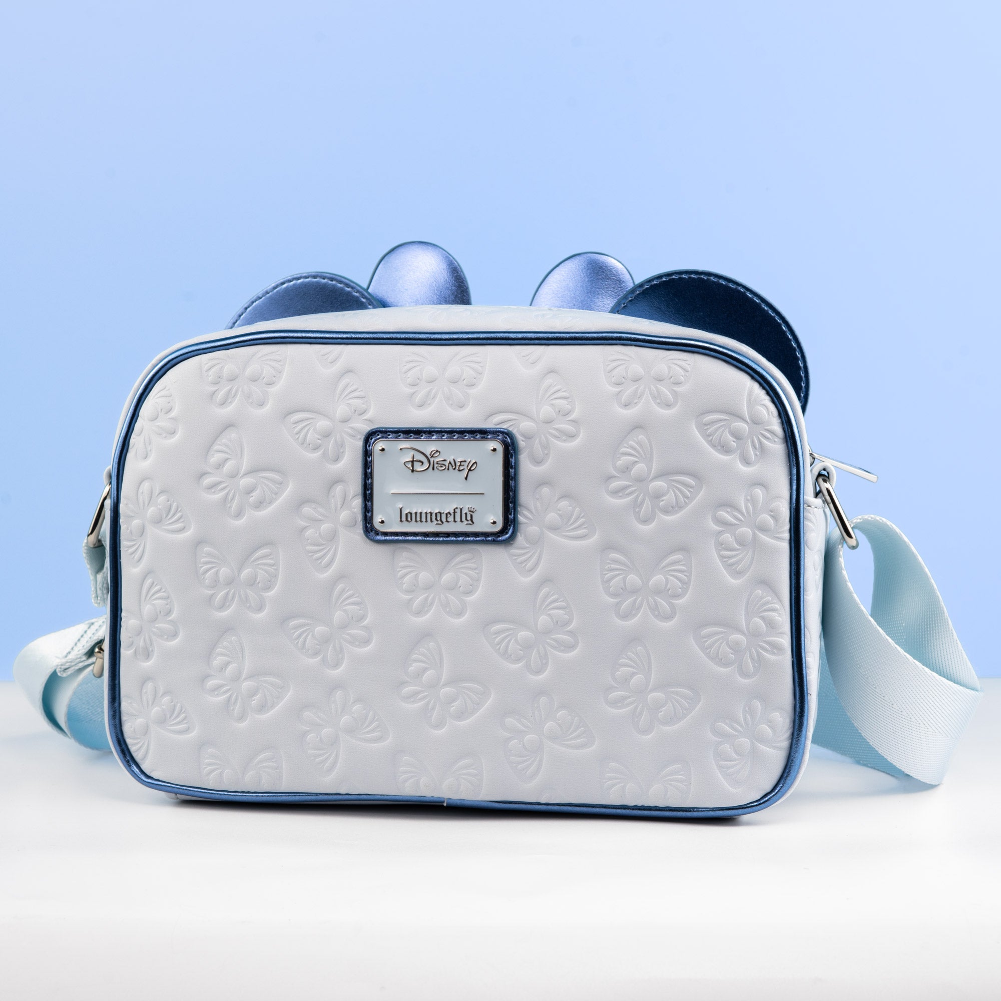 Loungefly x Disney Minnie Mouse Blue Butterfly Crossbody Handbag