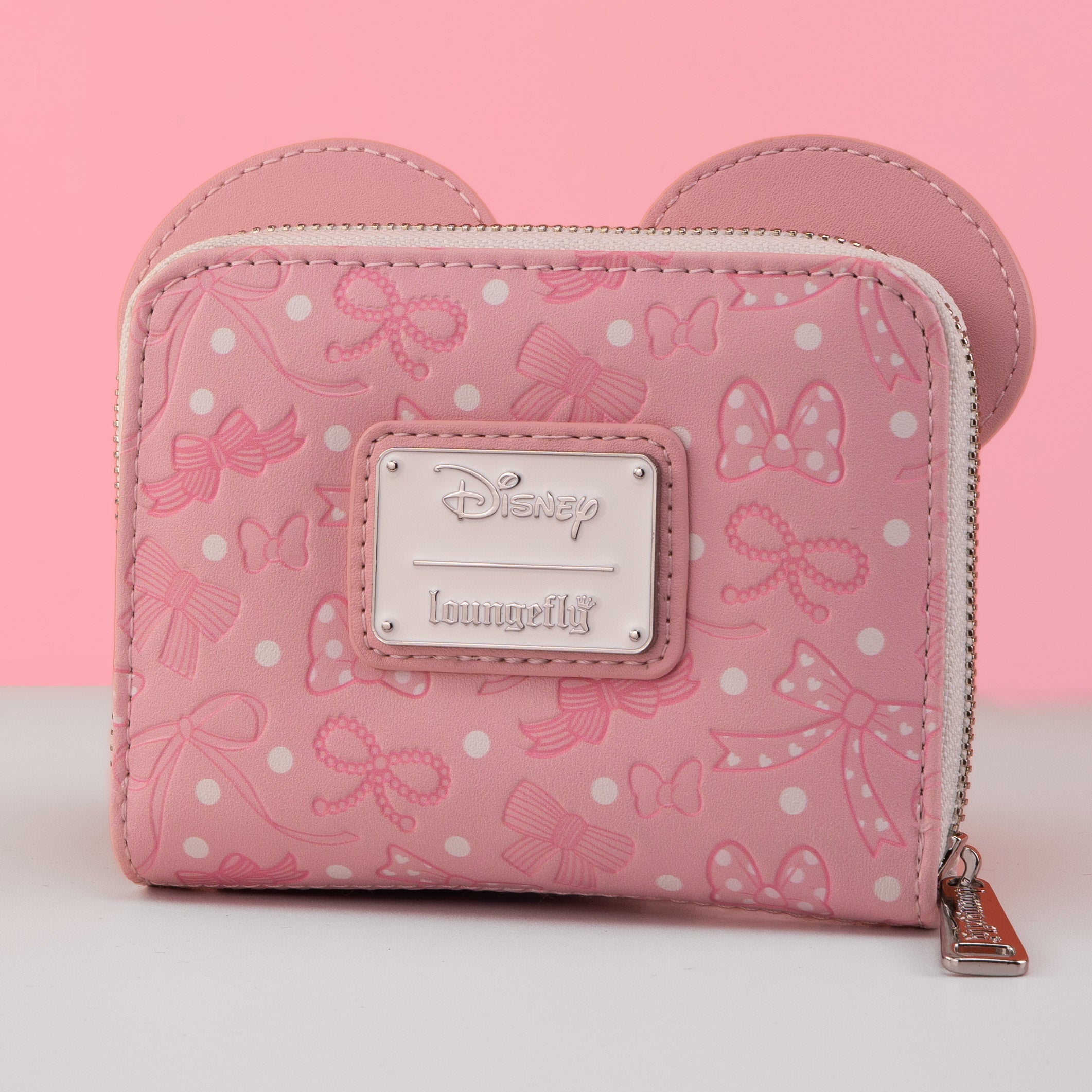 Loungefly x Disney Minnie Mouse Pink Debossed Bows Wallet