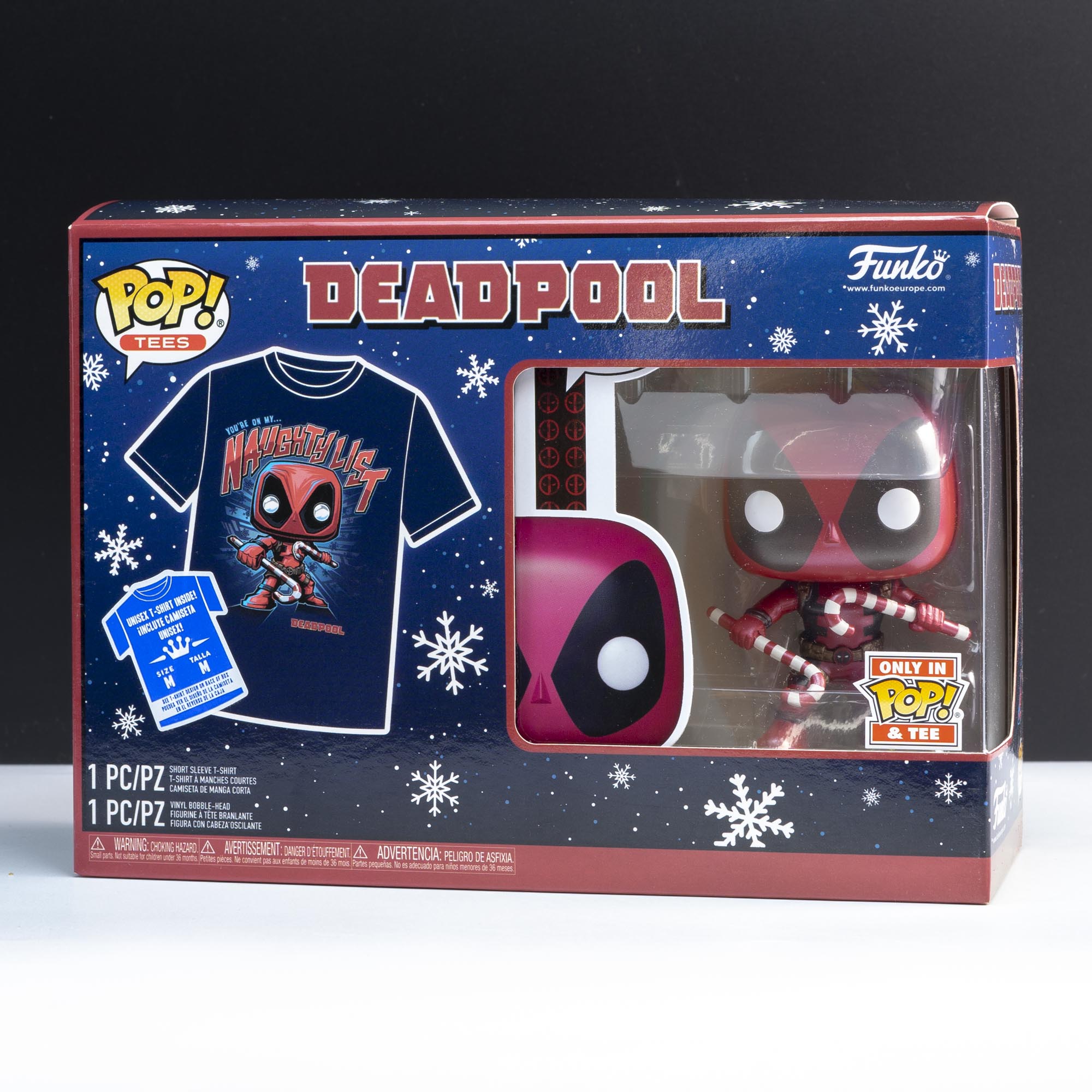 Marvel Deadpool Holiday Pop! Vinyl and Tee Set