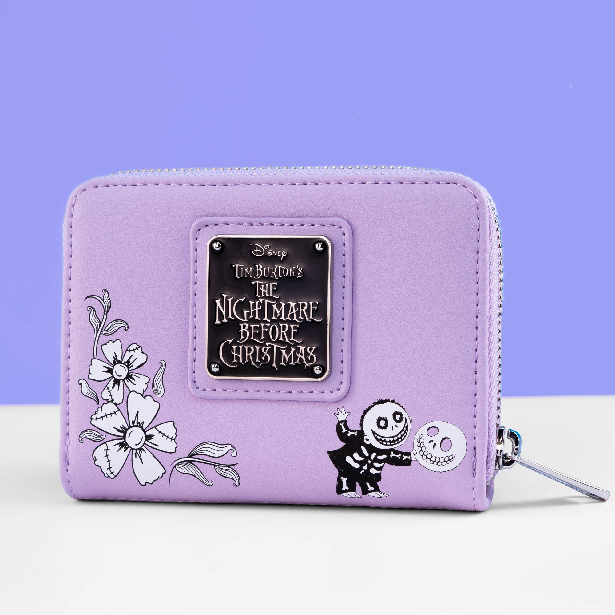 Loungefly x The Nightmare Before Christmas Jack and Sally Lavender Floral Wallet