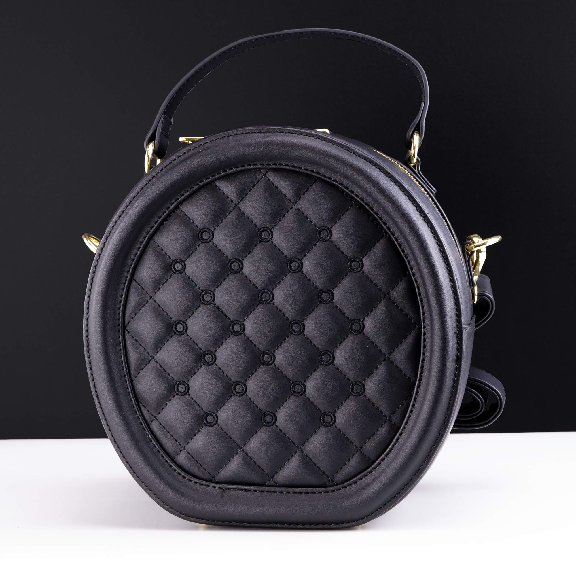 Loungefly Originals Black Quilted Pin Trader Crossbody Bag