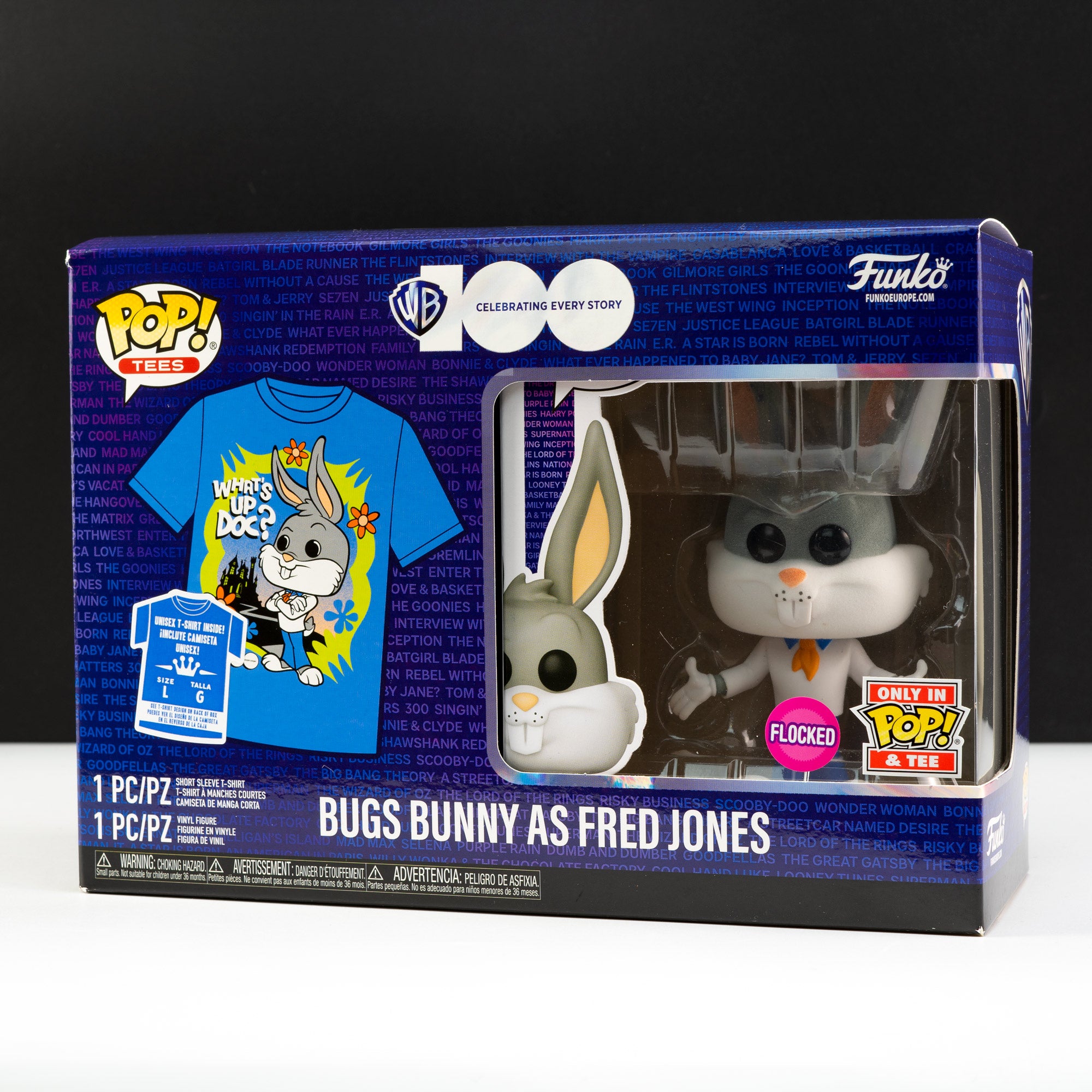 Looney Tunes Bugs Bunny as Fred Jones Pop! Vinyl and Tee Set
