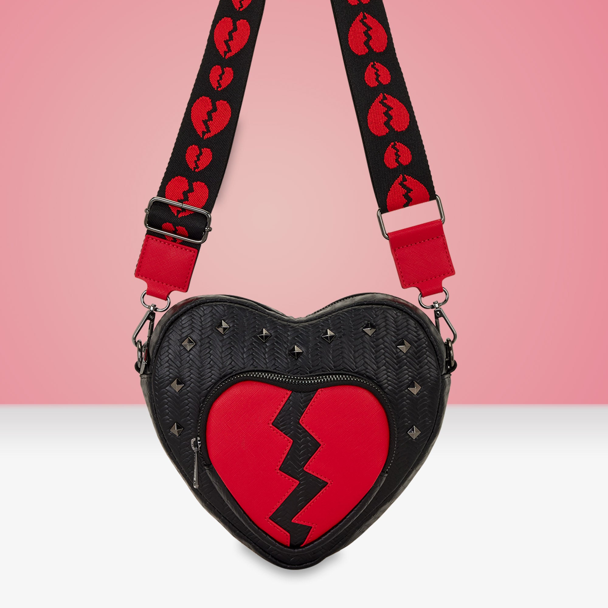 Loungefly Originals Figural Broken Heart Crossbody Bag