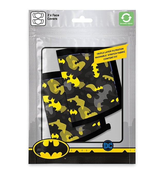 Batman Yellow Camo Face Mask 2 Pack - GeekCore