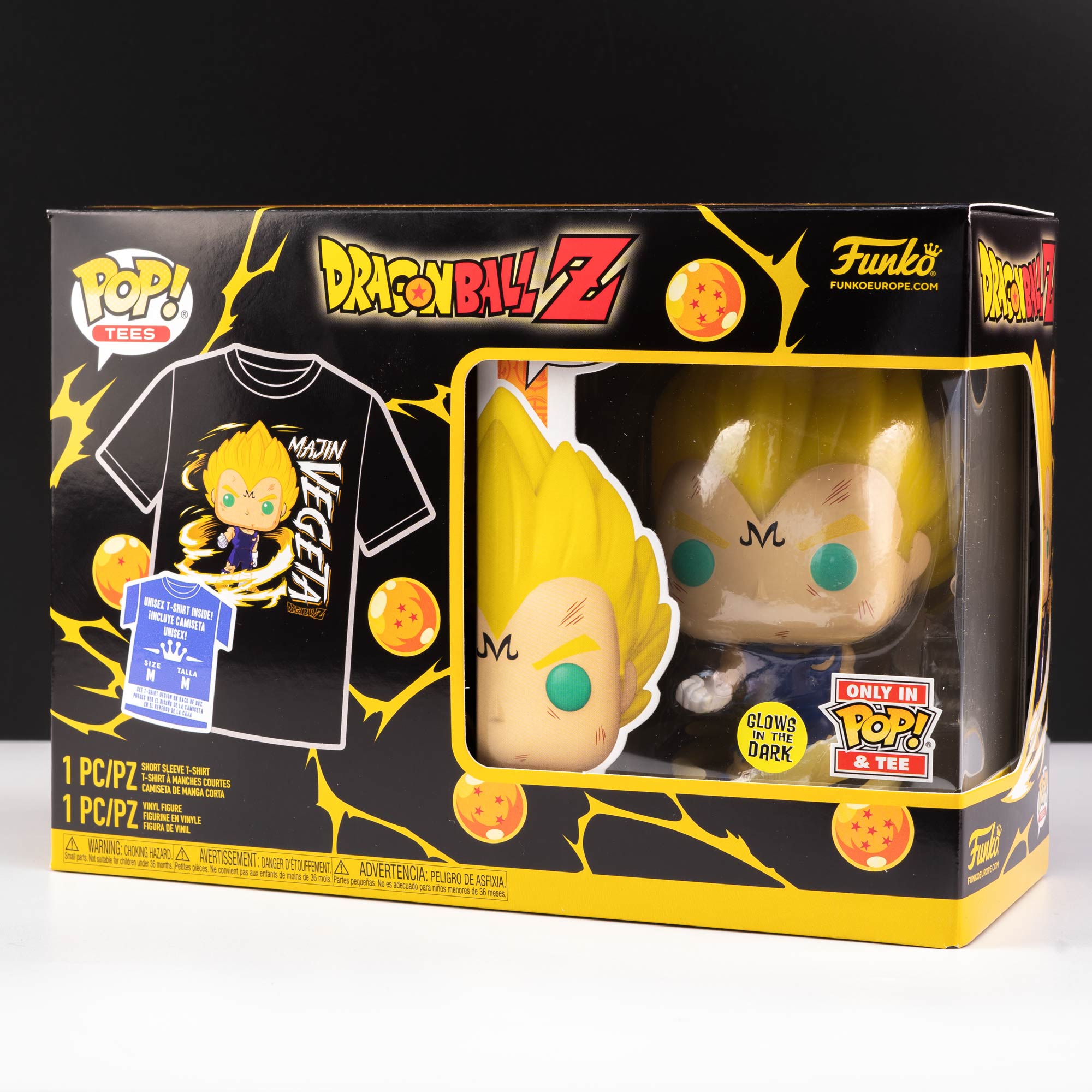 Dragon Ball Z Majin Vegeta (Glow in the Dark) Pop! Vinyl and Tee Set - GeekCore