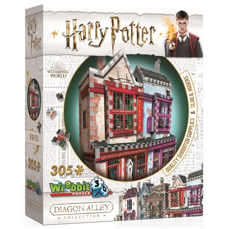 Harry Potter Diagon Alley Collection Quidditch Supplies & Slug & Jiggers 3D Puzzle - GeekCore