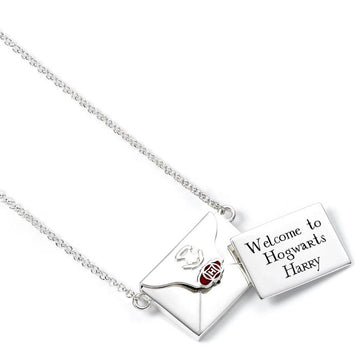 Harry Potter Hogwarts Opening Envelope Acceptance Letter Sterling Silver Necklace - GeekCore