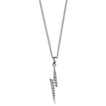Harry Potter Sterling Silver Lightning Bolt Charm Necklace - GeekCore