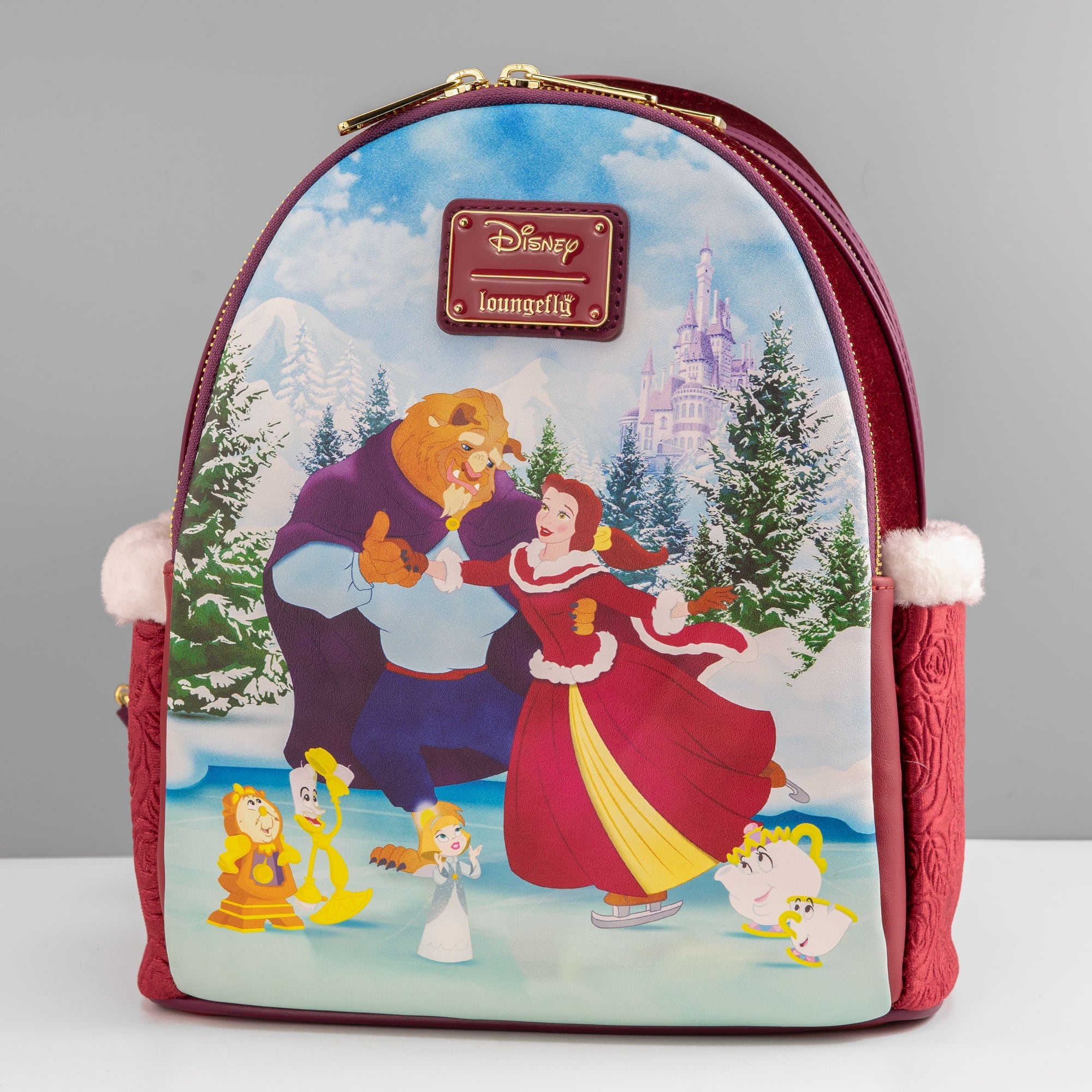 Loungefly x Disney Beauty and the Beast Enchanted Belle Winter Scene Mini Backpack - GeekCore