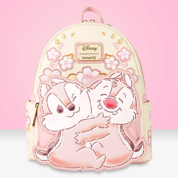 Loungefly x Disney Chip and Dale Cherry Blossom Mini Backpack