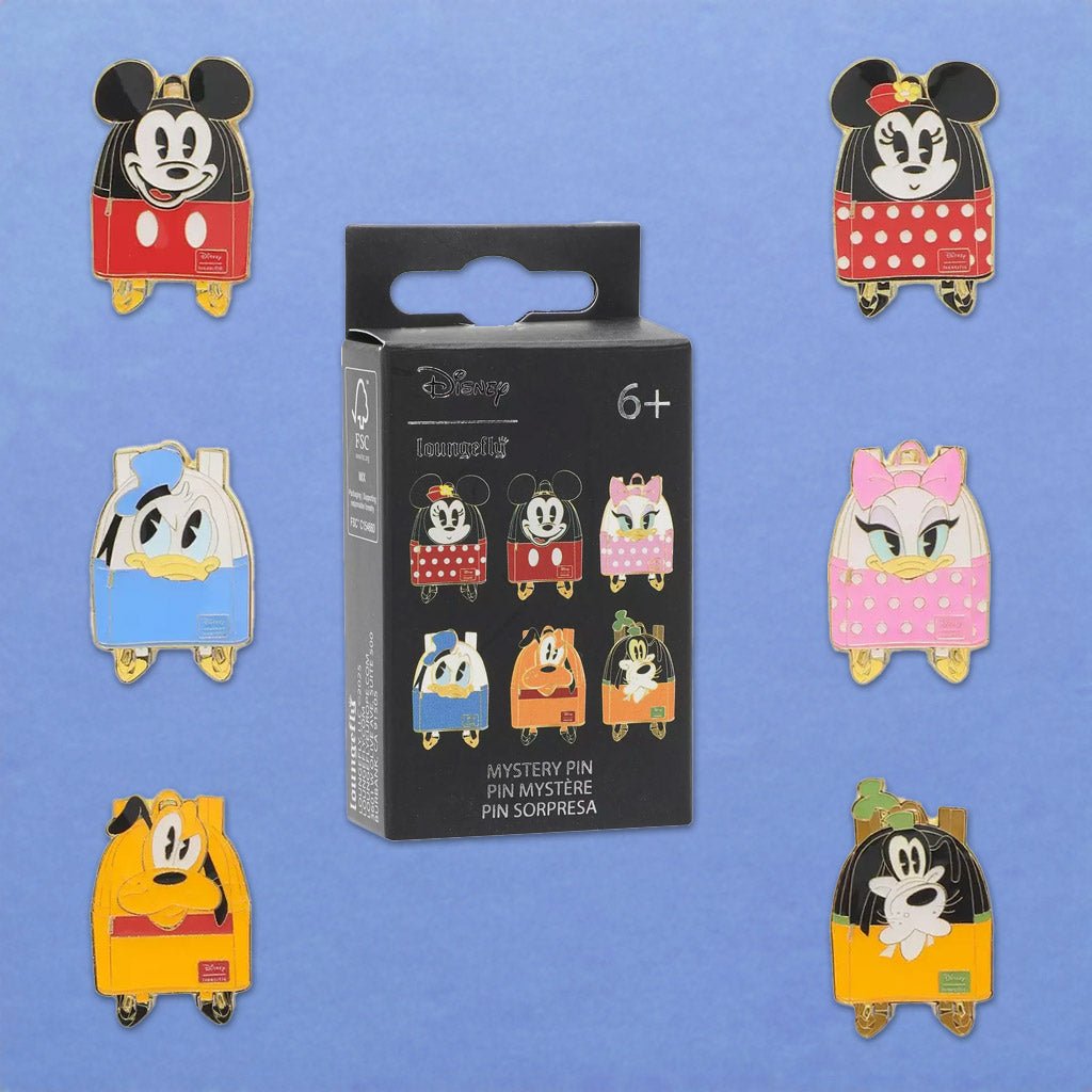 Loungefly x Disney Classic Characters as Mini Backpacks Blind Box Mystery Pin - GeekCore