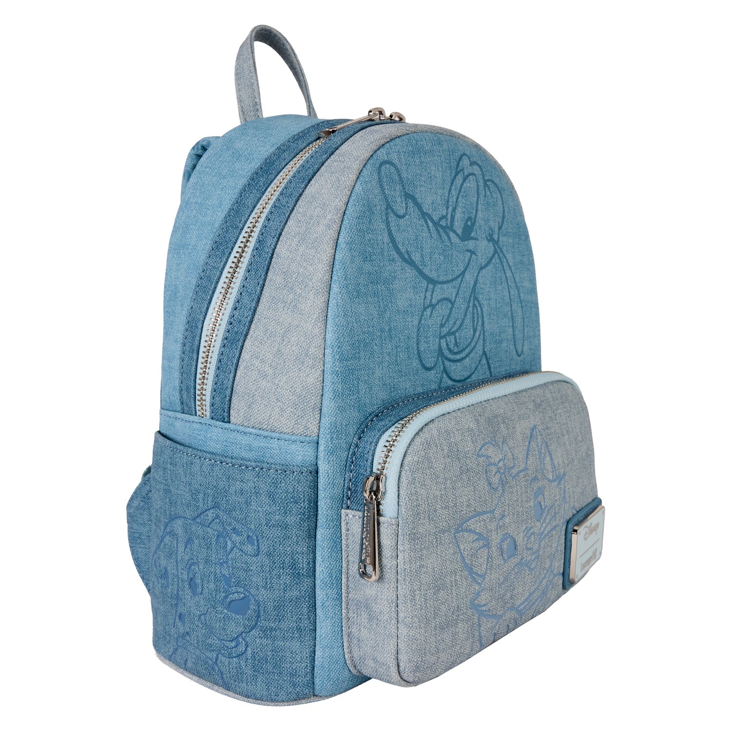 Loungefly x Disney Dogs & Cats Faux Denim Mini Backpack - GeekCore