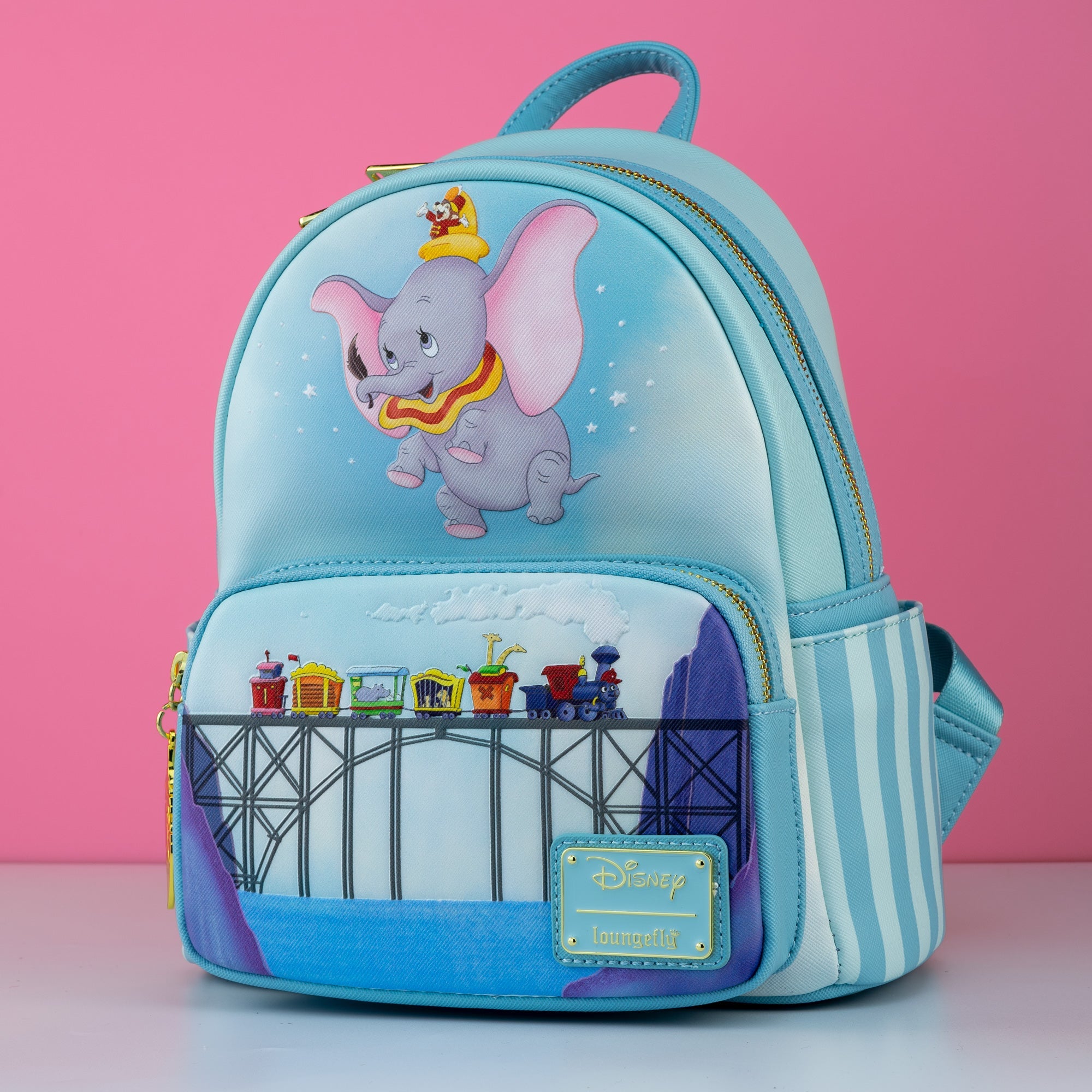 disney loungefly dumbo mini backpack Star of the Show 707 Street and printed details Loungefly Disney Dumbo Main Attraction