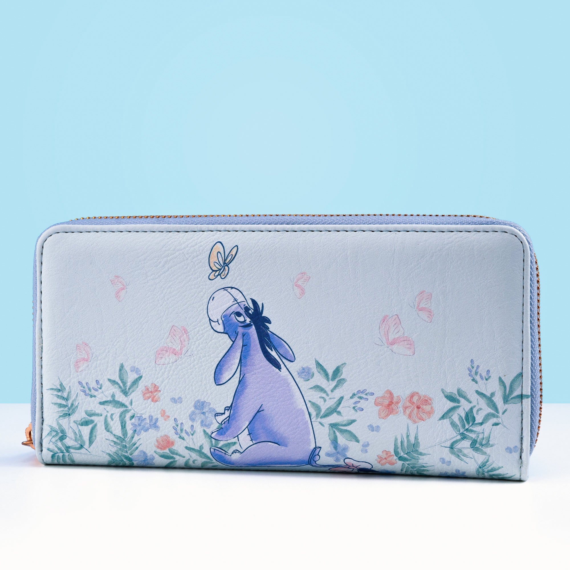 Loungefly x Disney Eeyore Floral Zip Around Purse - GeekCore