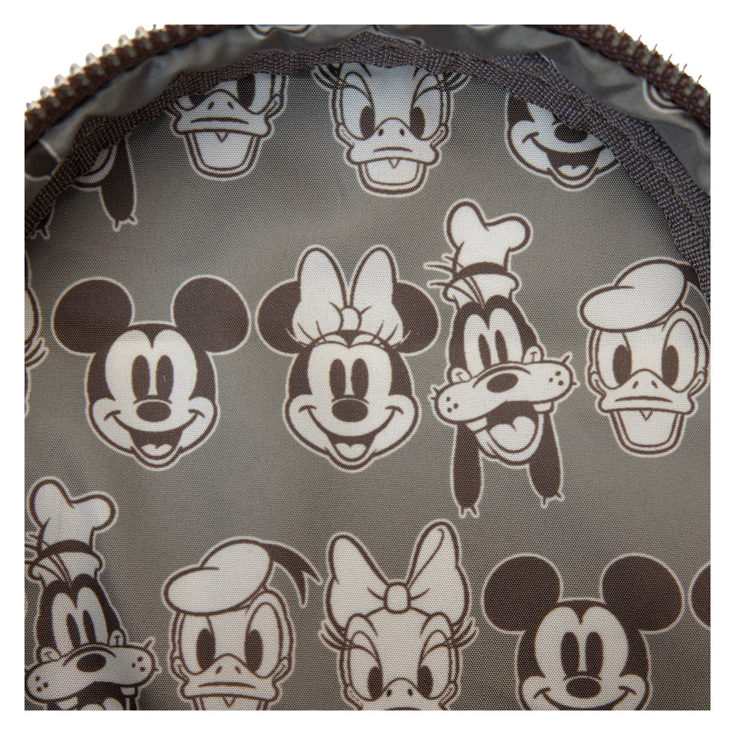 Loungefly x Disney Mickey And Friends Faux Leather And Canvas Water Bottle Crossbody Bag - GeekCore