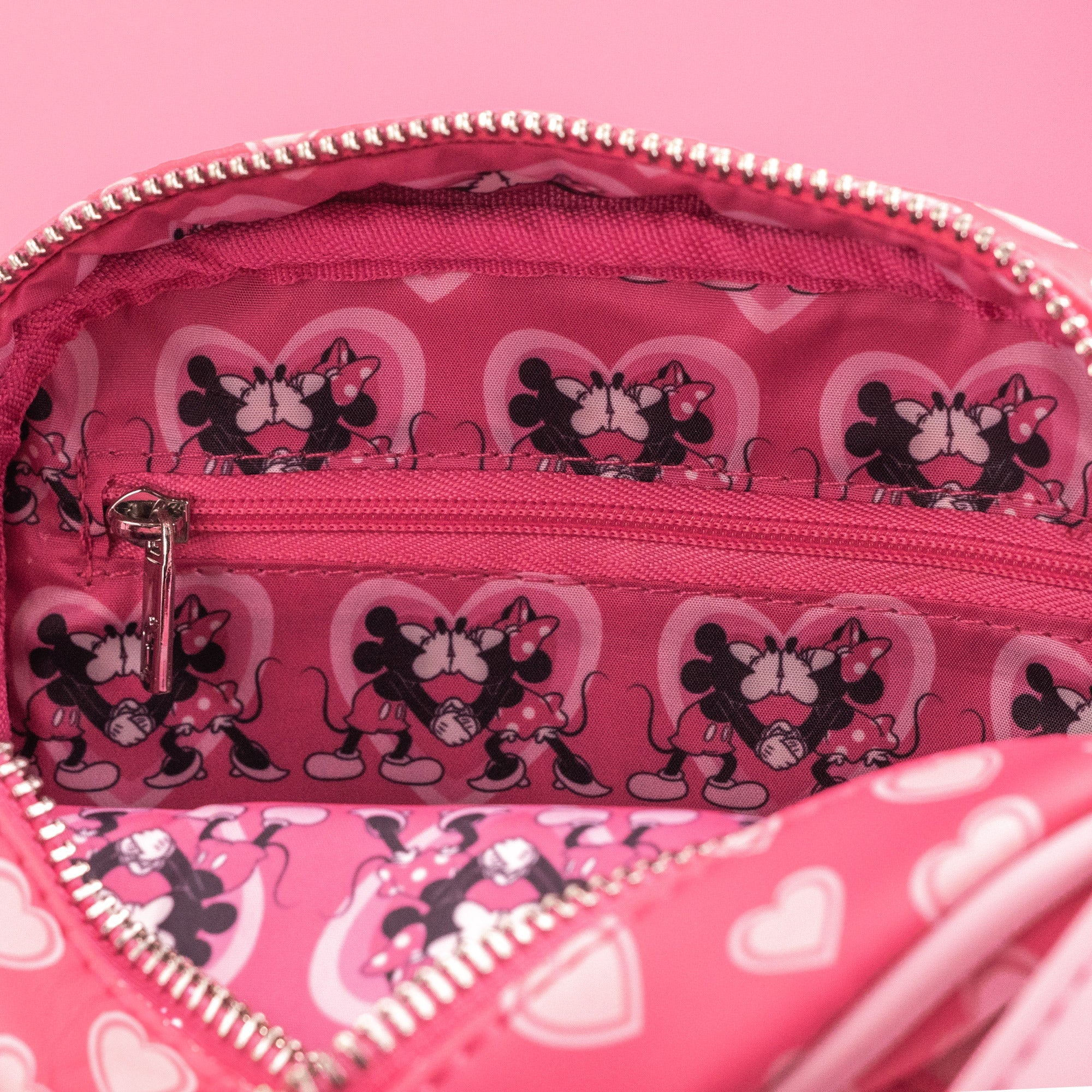 Loungefly x Disney Mickey and Minnie Pink Valentines Crossbody - GeekCore