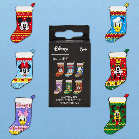 Loungefly x Disney Mickey & Friends Christmas Stocking Blind Box Mystery Pin - GeekCore