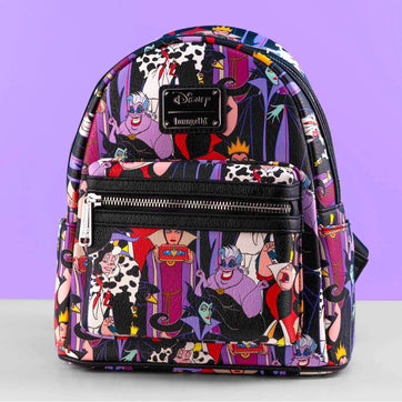 Loungefly x Disney Villains All Over Print Mini Backpack - GeekCore