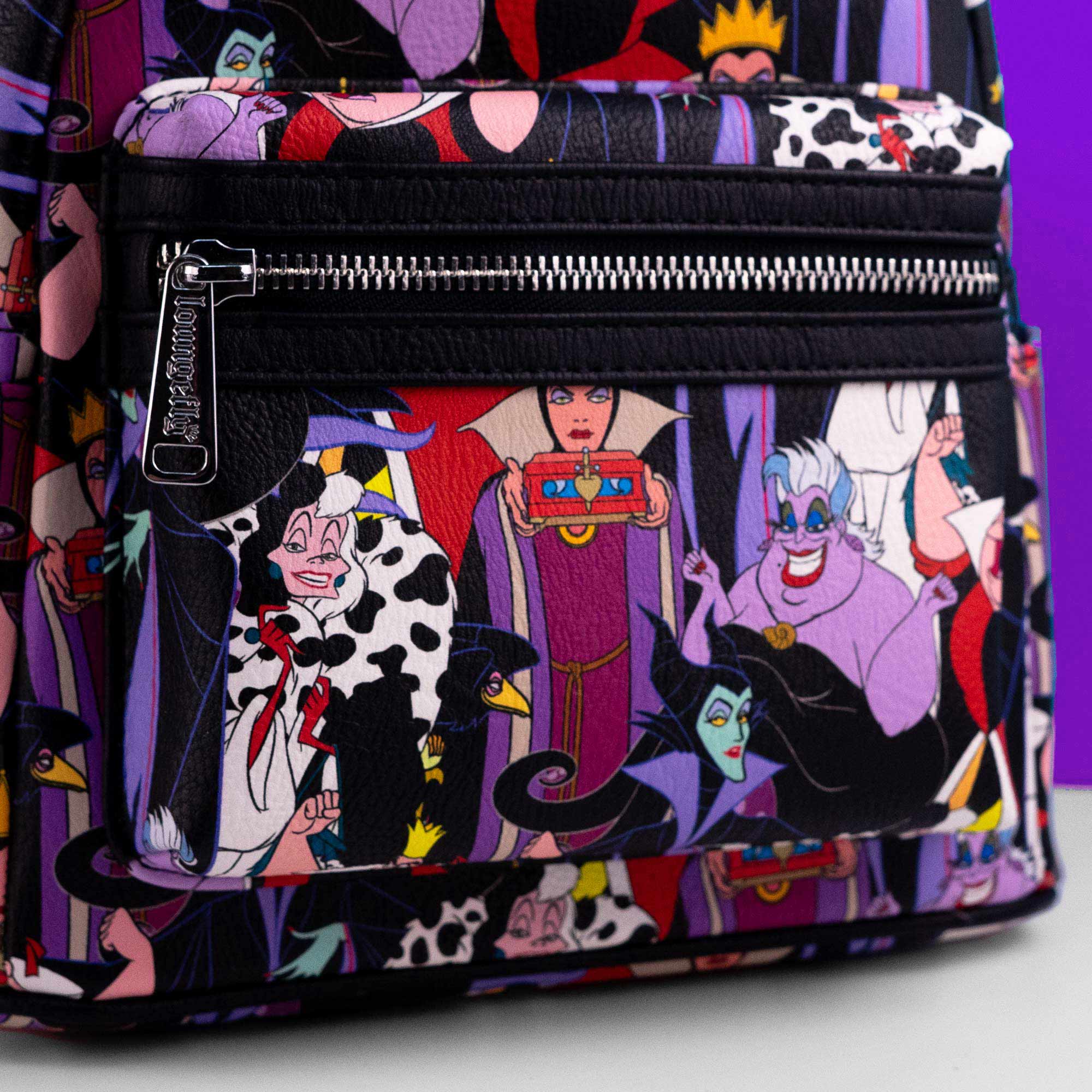 Loungefly x Disney Villains All Over Print Mini Backpack - GeekCore