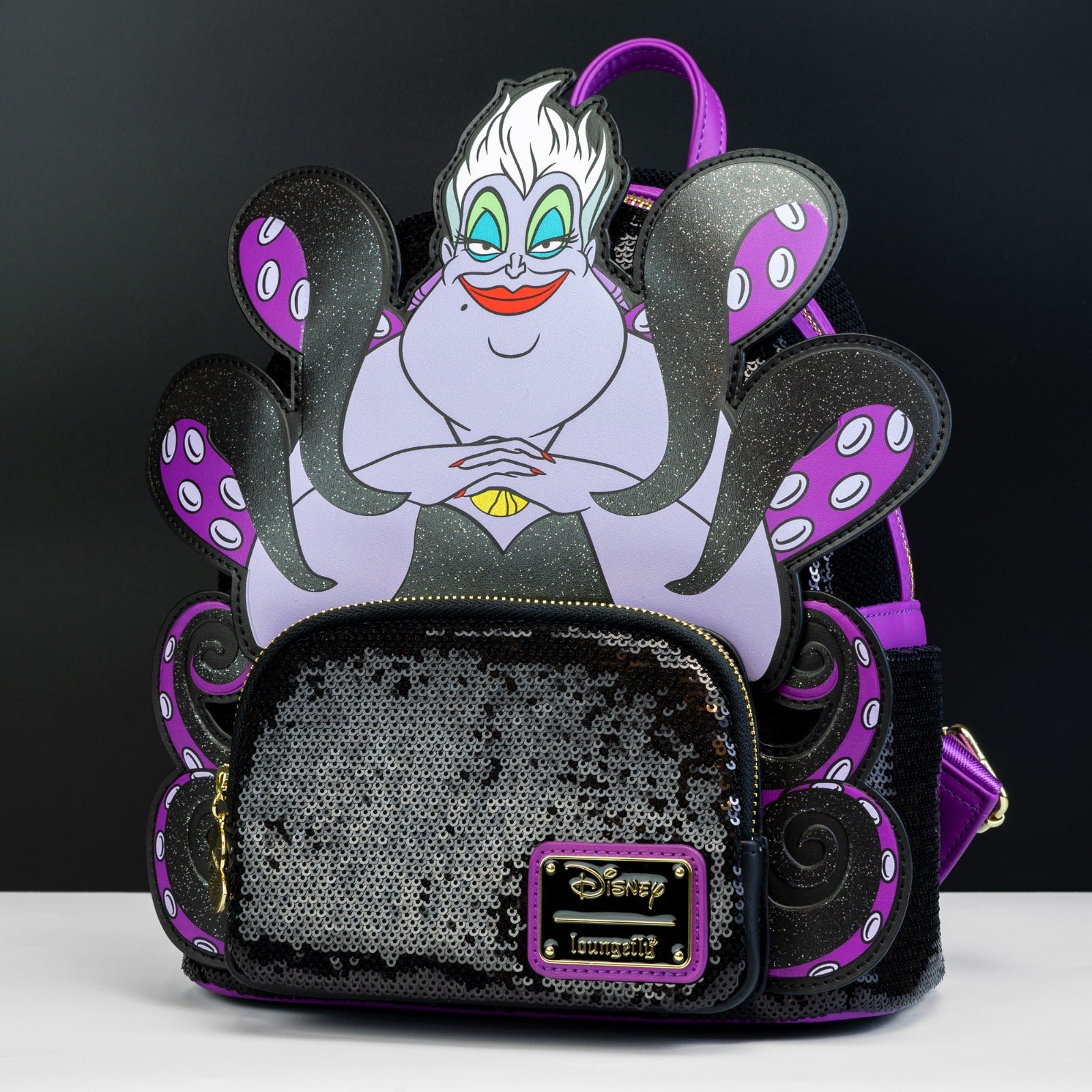 disney villains ursula mini backpack Loungefly x Disney Villains Ursula Sequin Cosplay Mini Backpack – GeekCore