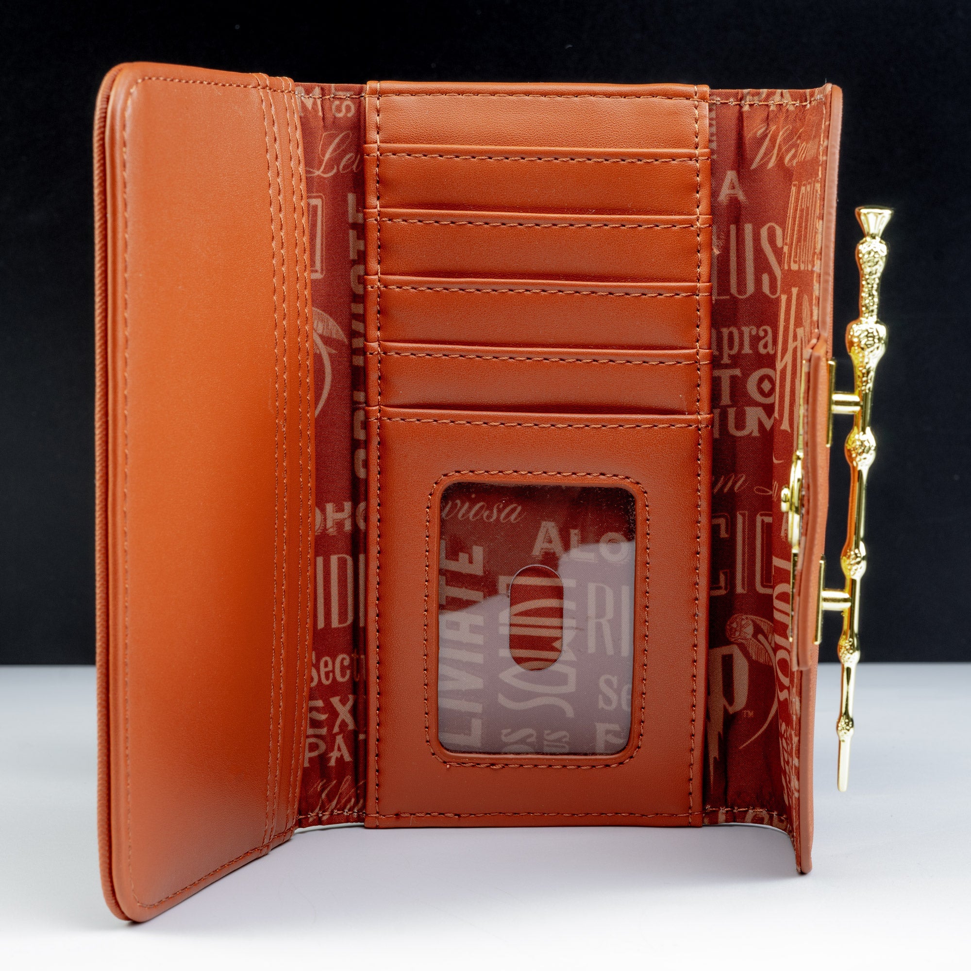 Loungefly x Harry Potter Cognac Saffiano Elder Wand Wallet - GeekCore