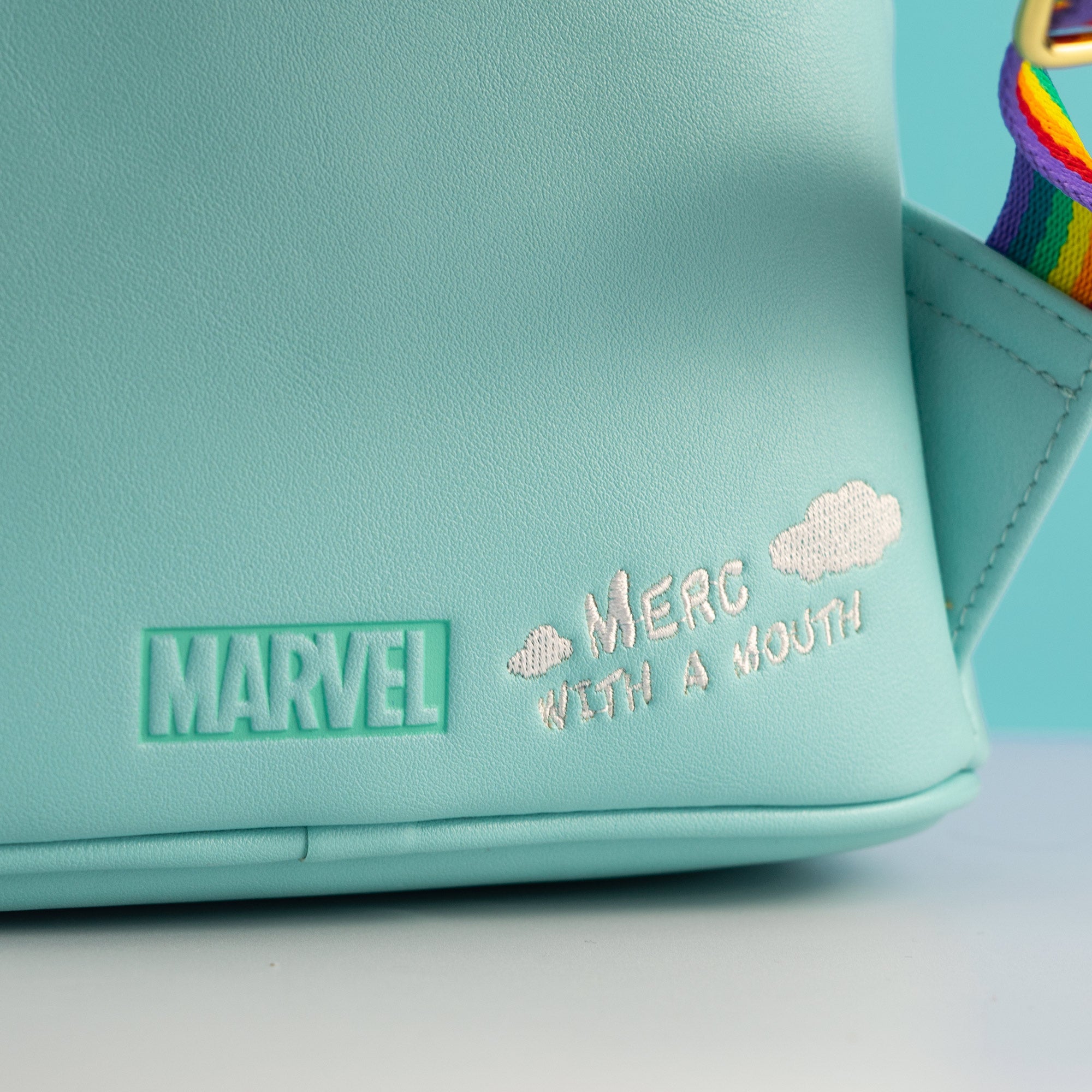 Loungefly x Marvel Deadpool 30th Anniversary Unicorn Rainbow Mini Backpack - GeekCore