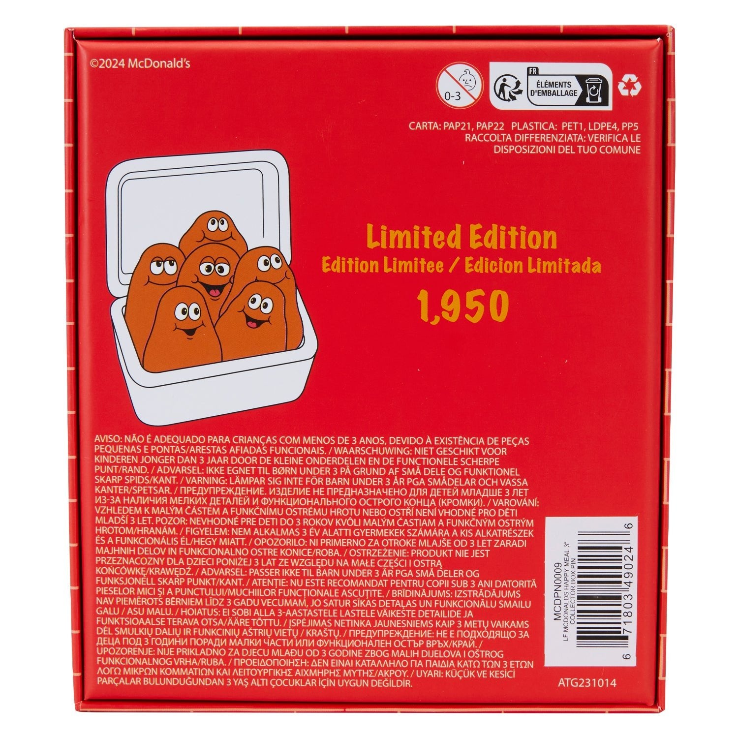 Loungefly x McDonalds Happy Meal Box 3 Inch Pin - GeekCore