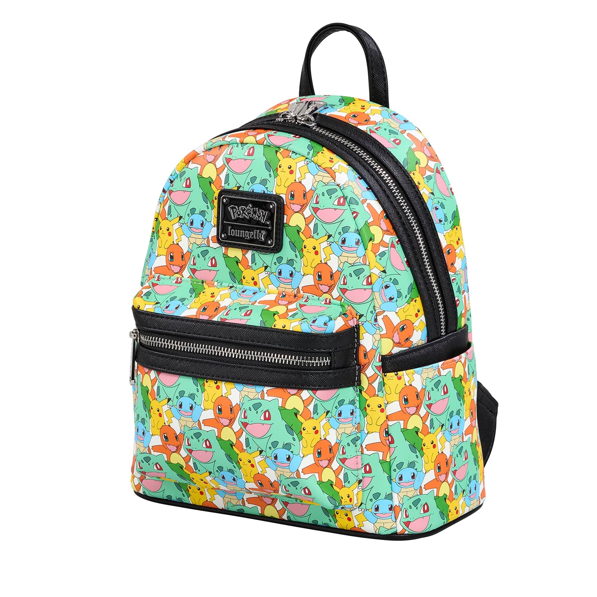 Loungefly x Pokemon Starters and Pikachu AOP Mini Backpack - GeekCore
