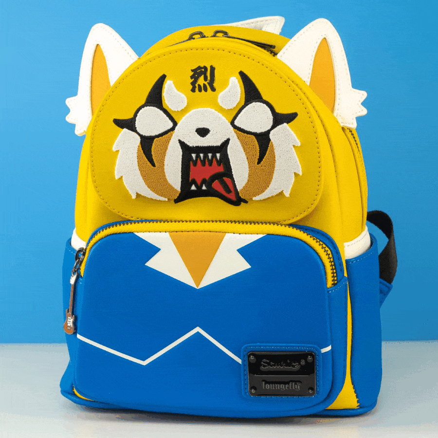 aggretsuko target mini backpack Loungefly x Sanrio Aggretsuko Two Face Cosplay Mini Backpack – GeekCore