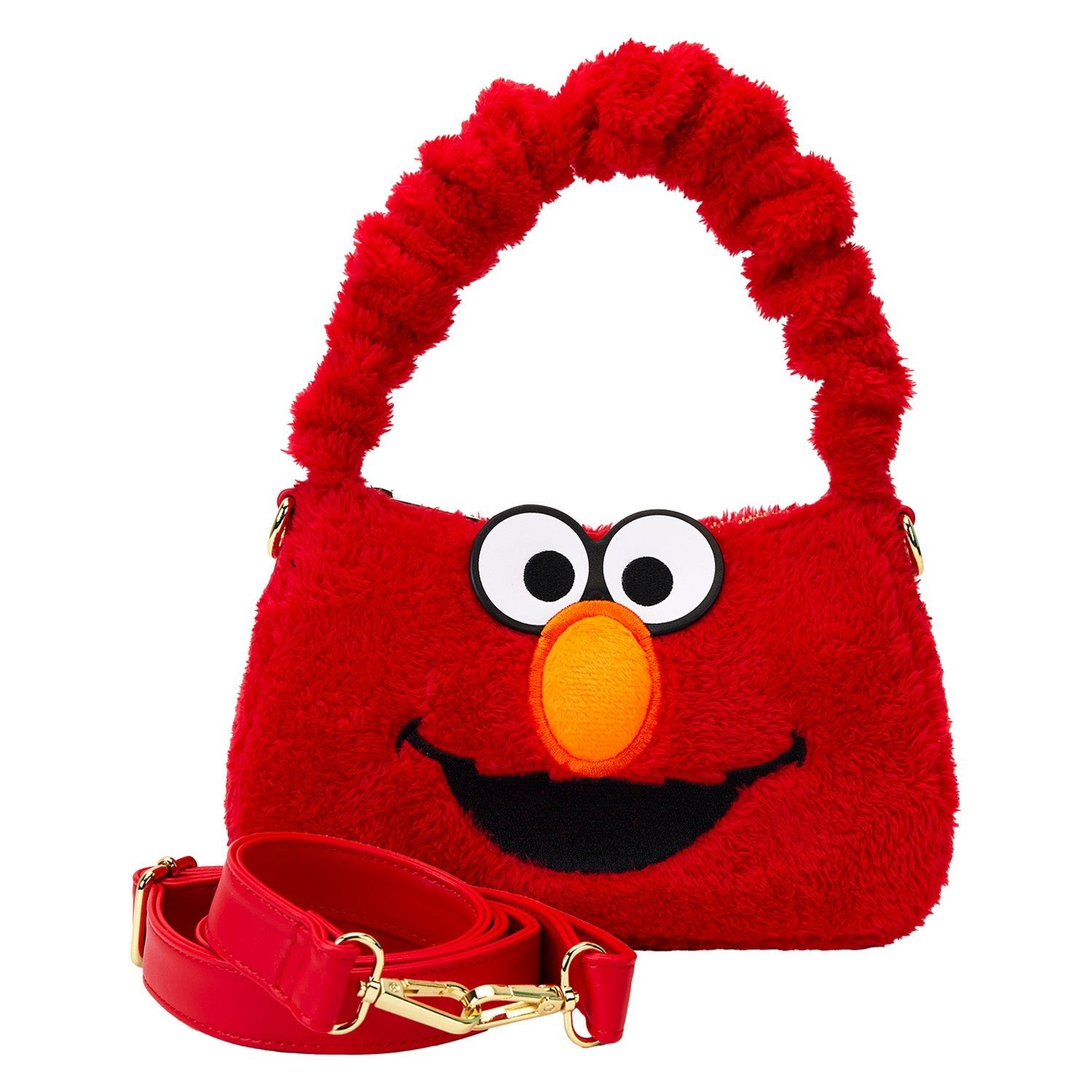 Loungefly x Sesame Street Elmo Plush Crossbody Bag - GeekCore
