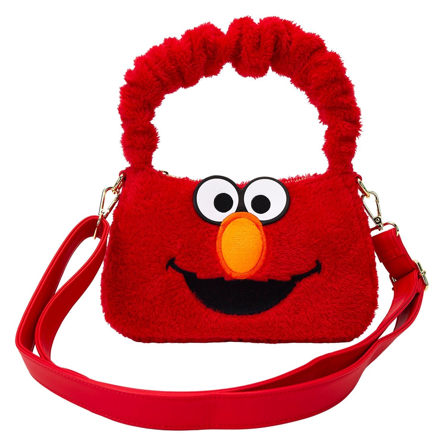 Loungefly x Sesame Street Elmo Plush Crossbody Bag - GeekCore