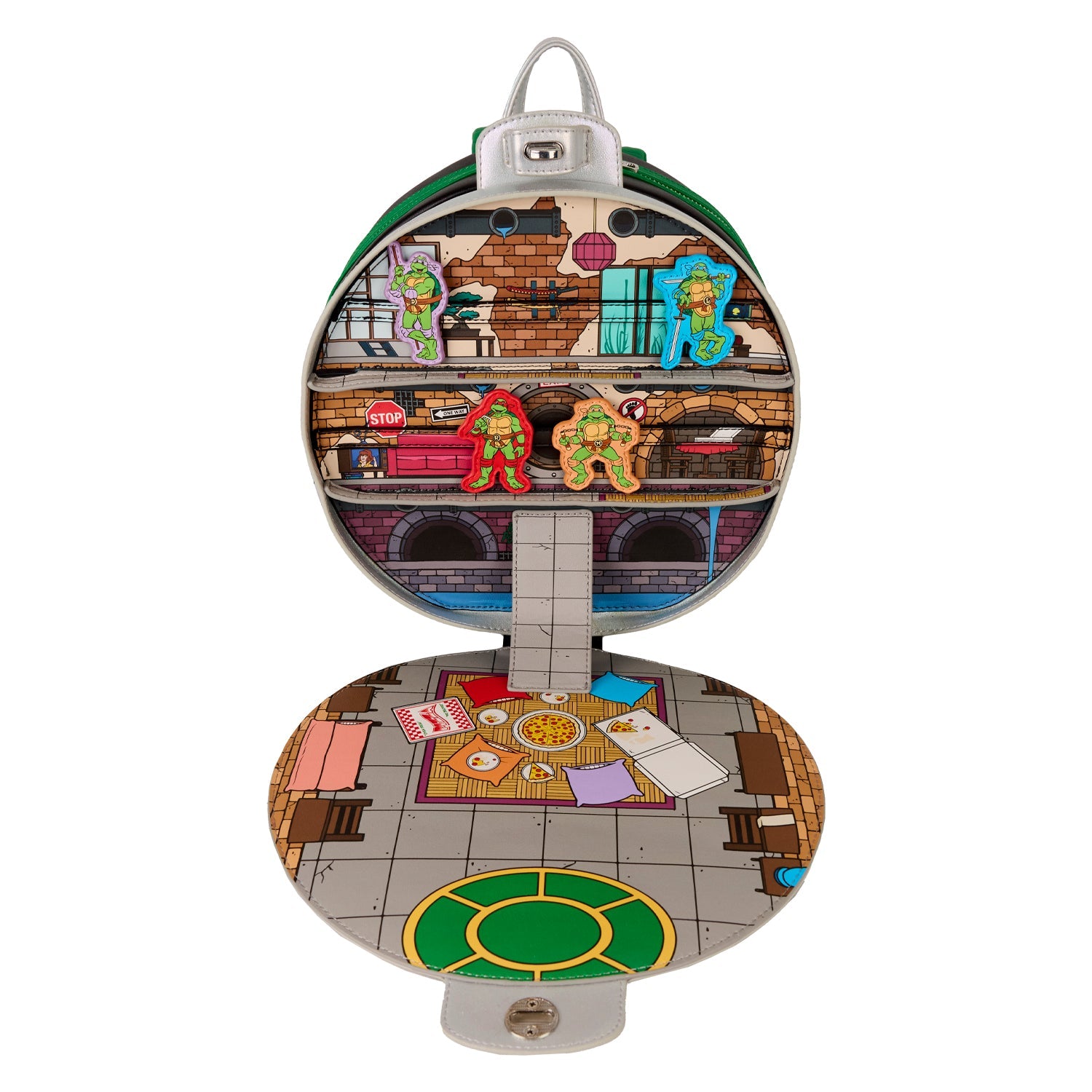 Loungefly x TMNT Manhole Cover Mini Backpack - GeekCore