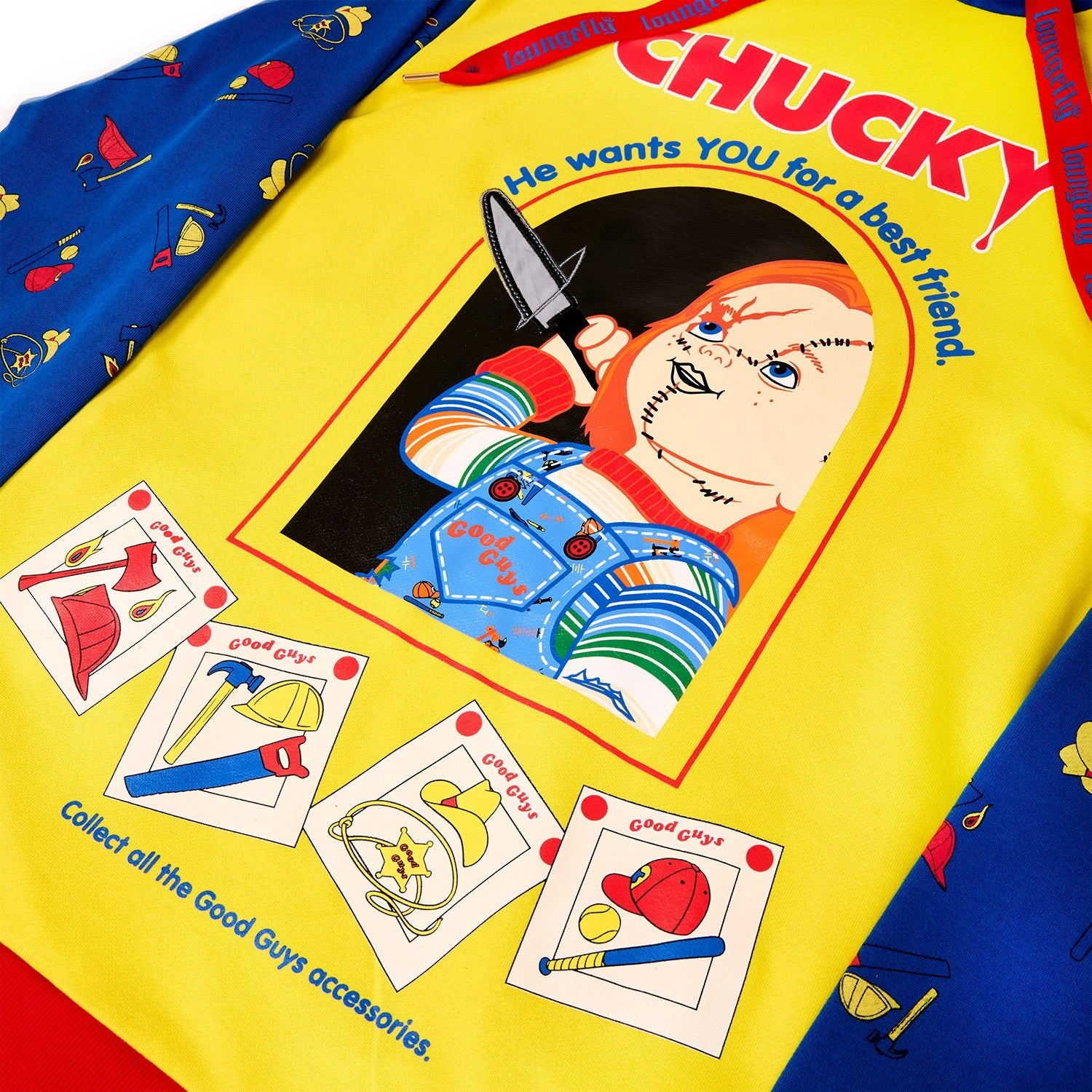 Loungefly x Universal Childs Play Chucky Hooded Sweatshirt - GeekCore