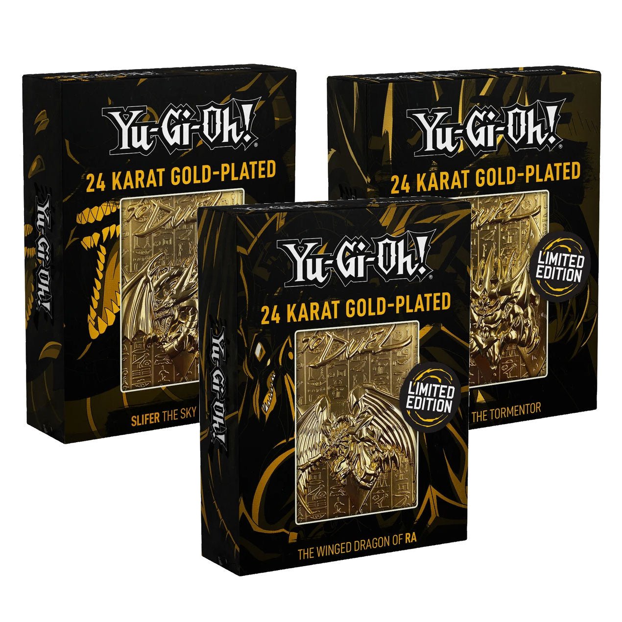 Yu-Gi-Oh 24k Gold Plated Triple Pack Metal God Cards