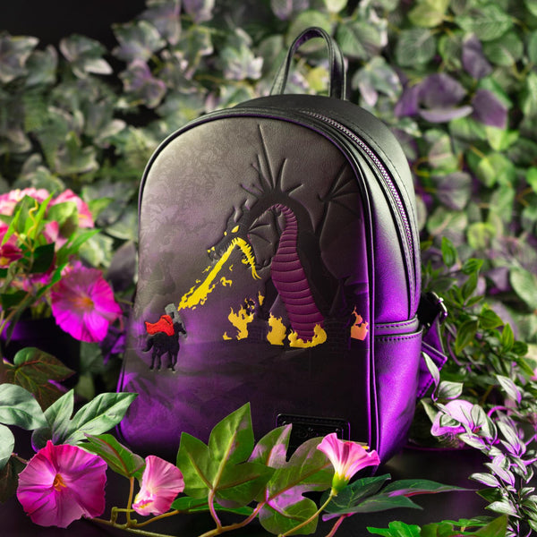 Loungefly Disney Maleficent Dragon Mini Backpack Black Brand New