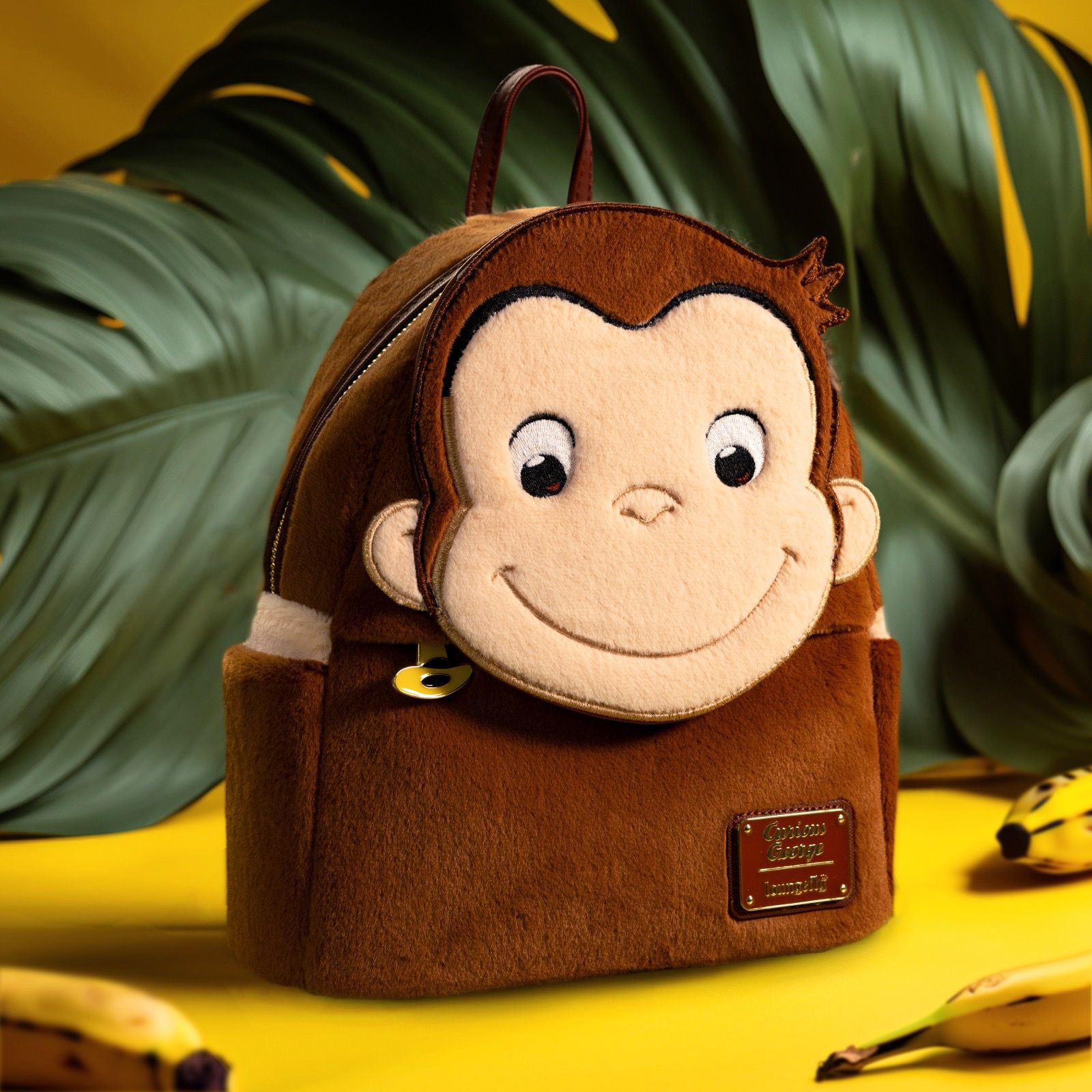 Loungefly x Curious George Plush Cosplay Mini Backpack