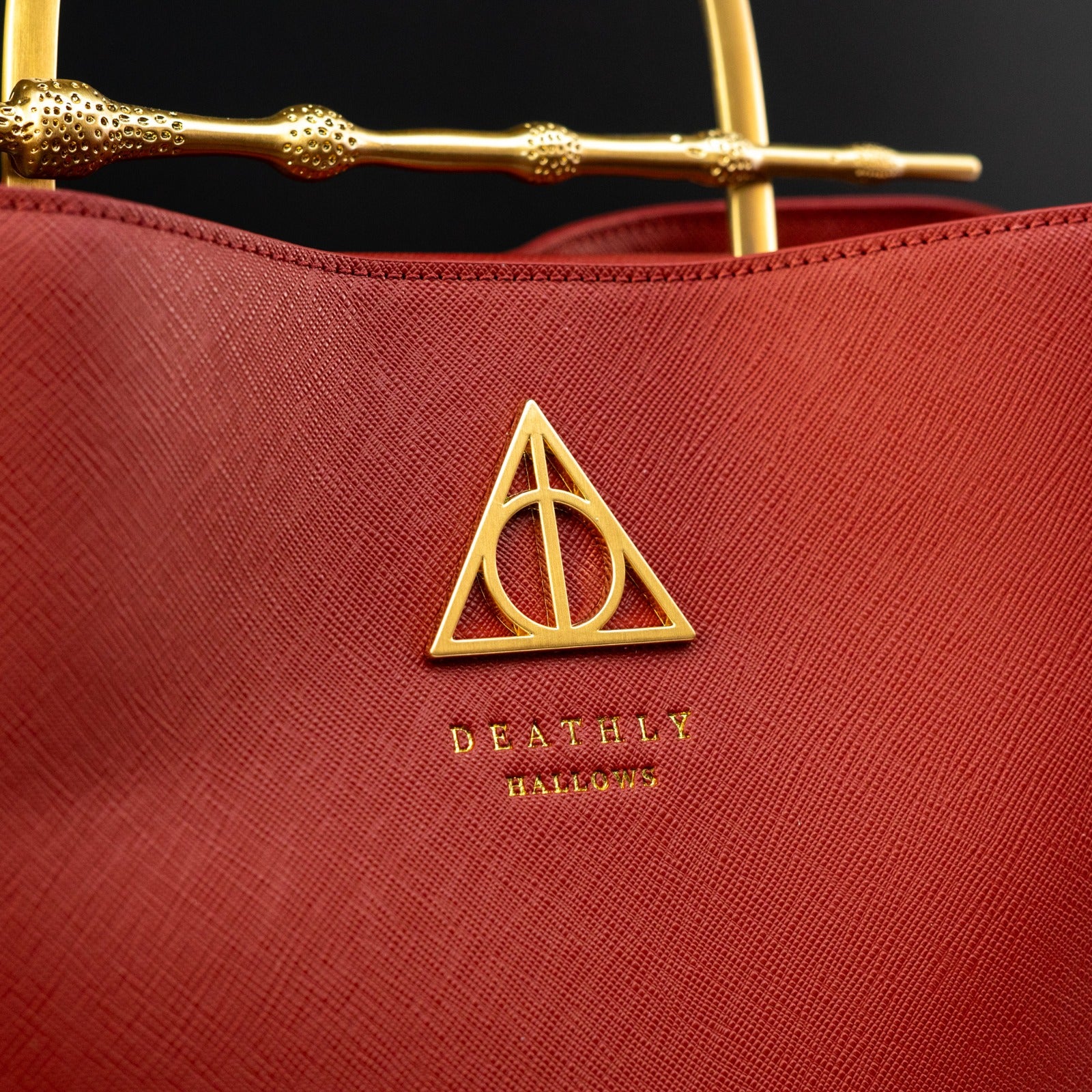 Loungefly x Harry Potter House Gryffindor Red Saffiano Elder Wand Crossbody Handbag