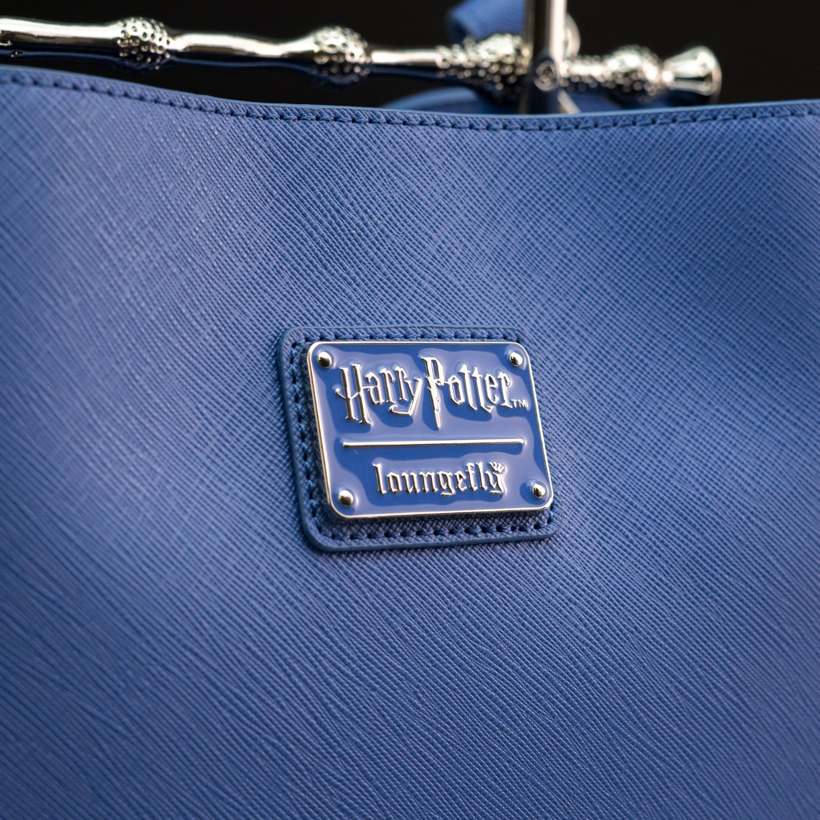 Loungefly x Harry Potter House Ravenclaw Blue Saffiano Elder Wand Crossbody Handbag