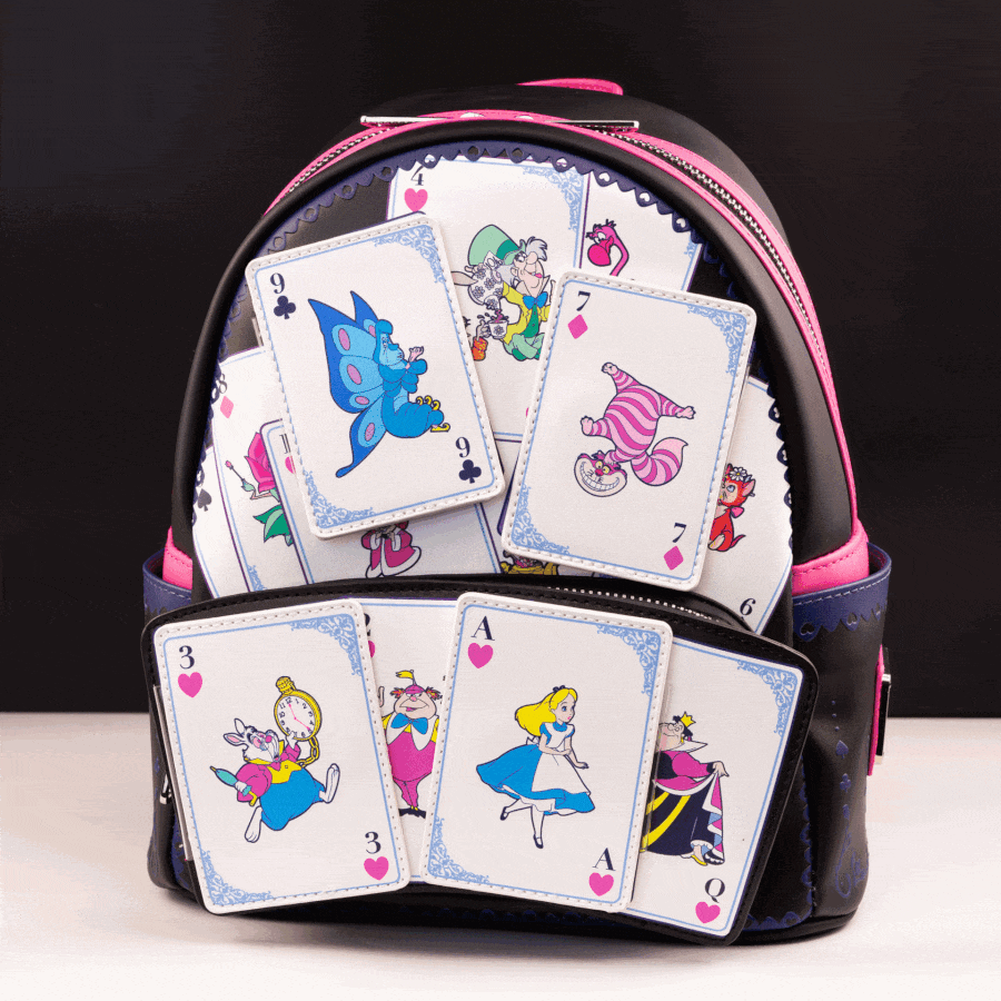 Loungefly x Disney Alice in Wonderland Character Playing Cards Mini Backpack