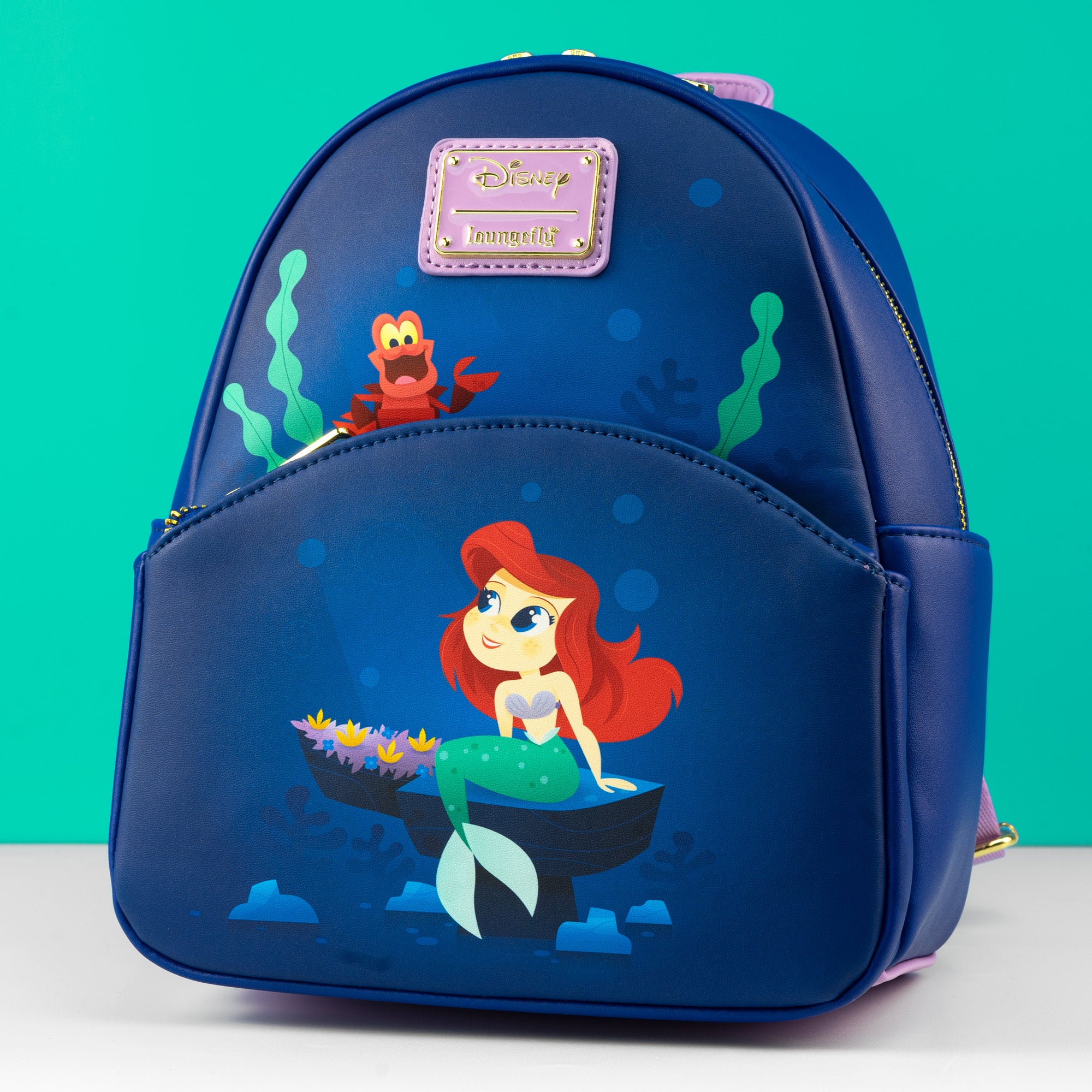 Loungefly x Disney The Little Mermaid Princess Ariel and Sebastian Mini Backpack