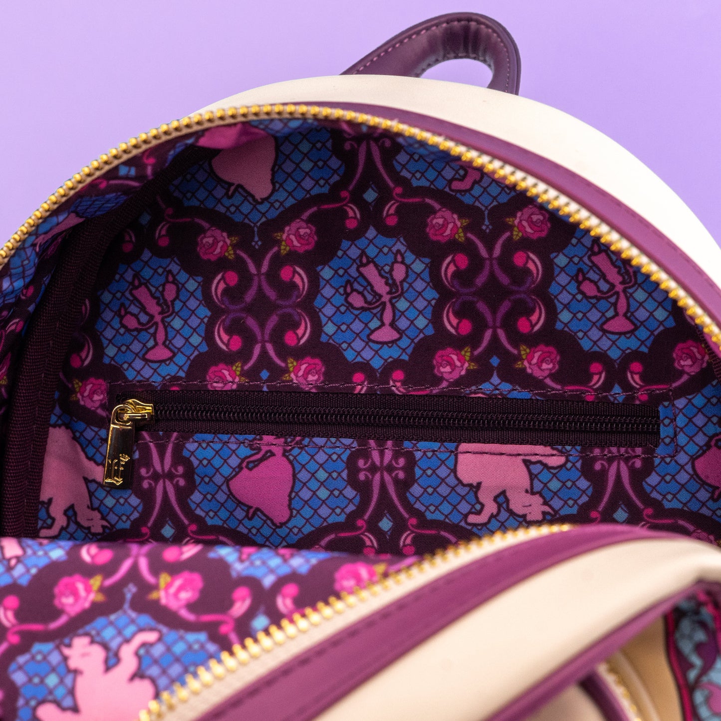 Loungefly x Disney Beauty and the Beast Stained Glass Mini Backpack