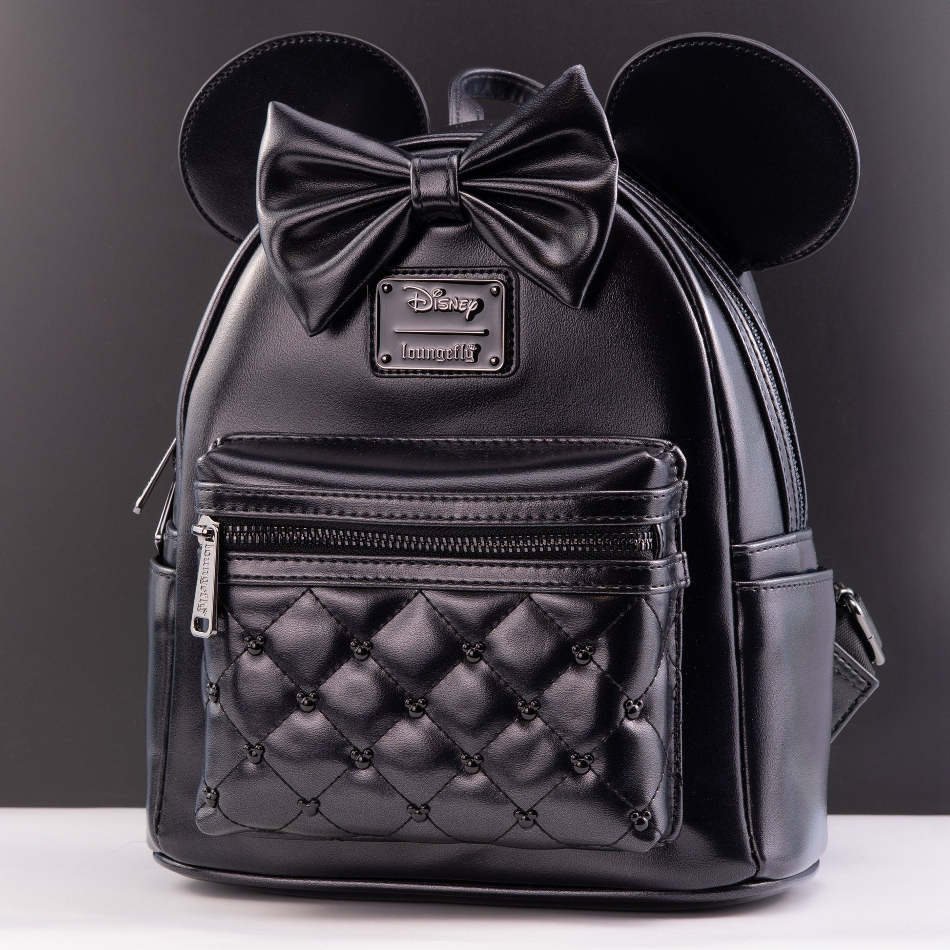 black minnie mouse mini backpack Loungefly x Disney Minnie Mouse Midnight Black Quilted Mini Backpack – GeekCore