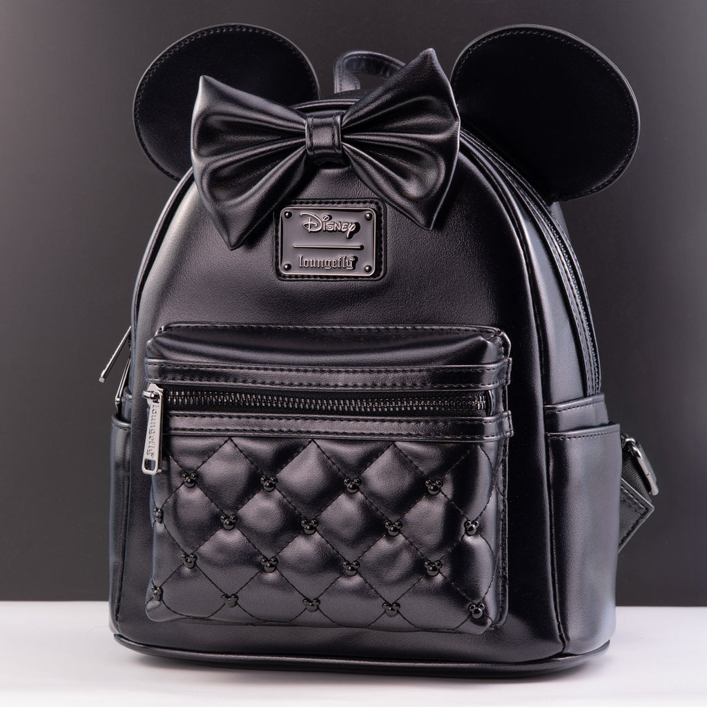 Loungefly x Disney Minnie Mouse Midnight Black Quilted Mini Backpack