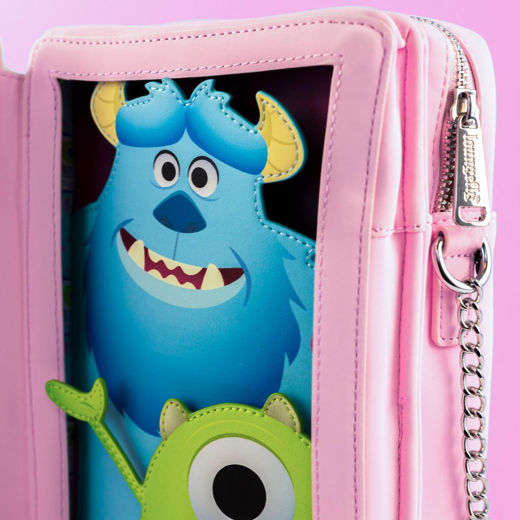 Loungefly Disney Pixar Monsters, Inc. Doors Camera Crossbody Bag