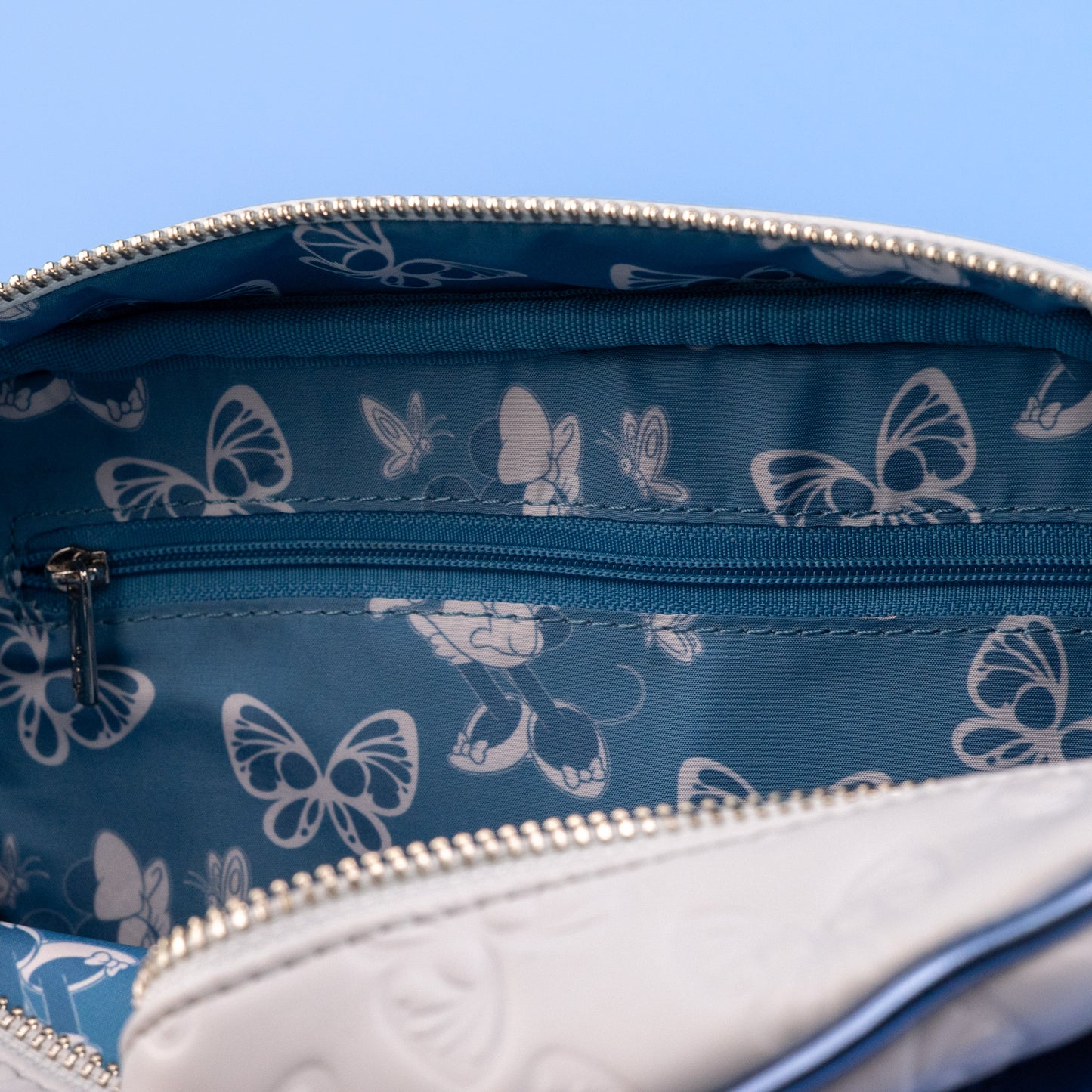 Loungefly x Disney Minnie Mouse Blue Butterfly Crossbody Handbag