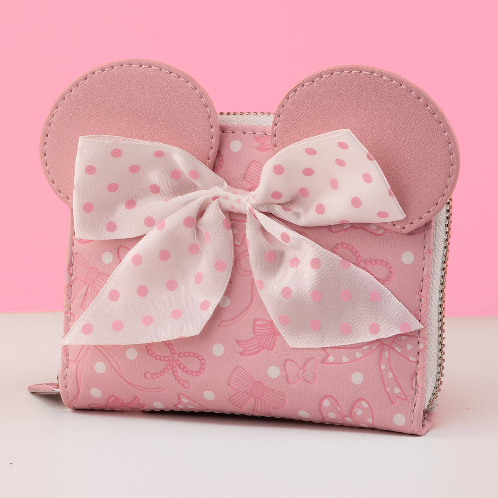Loungefly x Disney Minnie Mouse Pink Debossed Bows Wallet