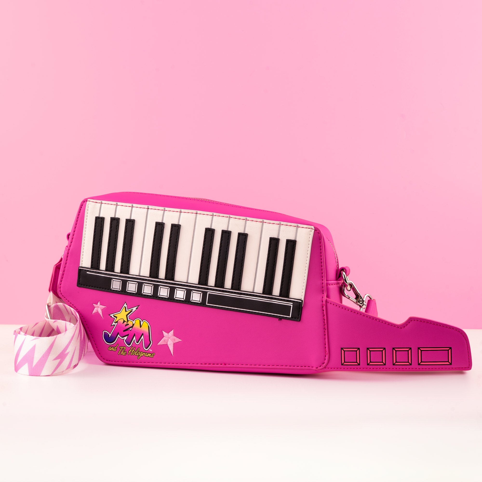 Loungefly x Hasbro Jem and the Holograms Figural Keytar Crossbody Bag