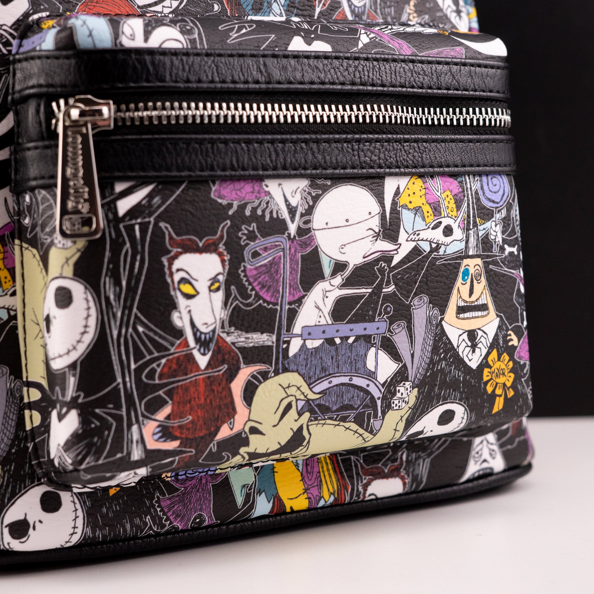 Loungefly x Disney The Nightmare Before Christmas Character All Over Print Mini Backpack