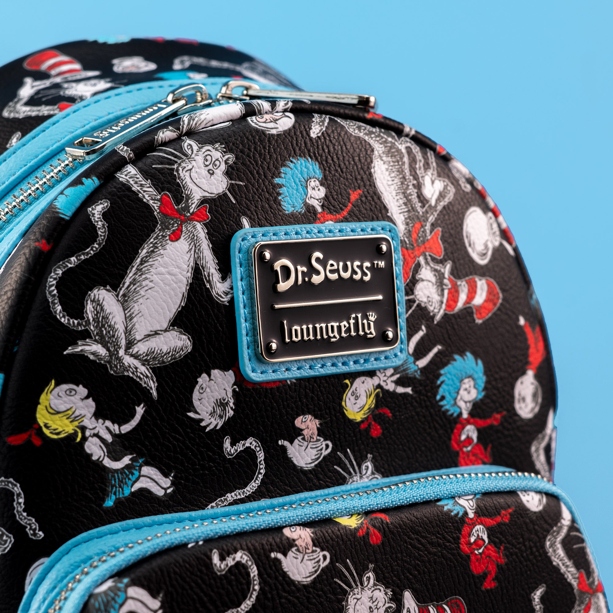 Loungefly x Dr. Seuss The Cat in the Hat AOP Mini Backpack